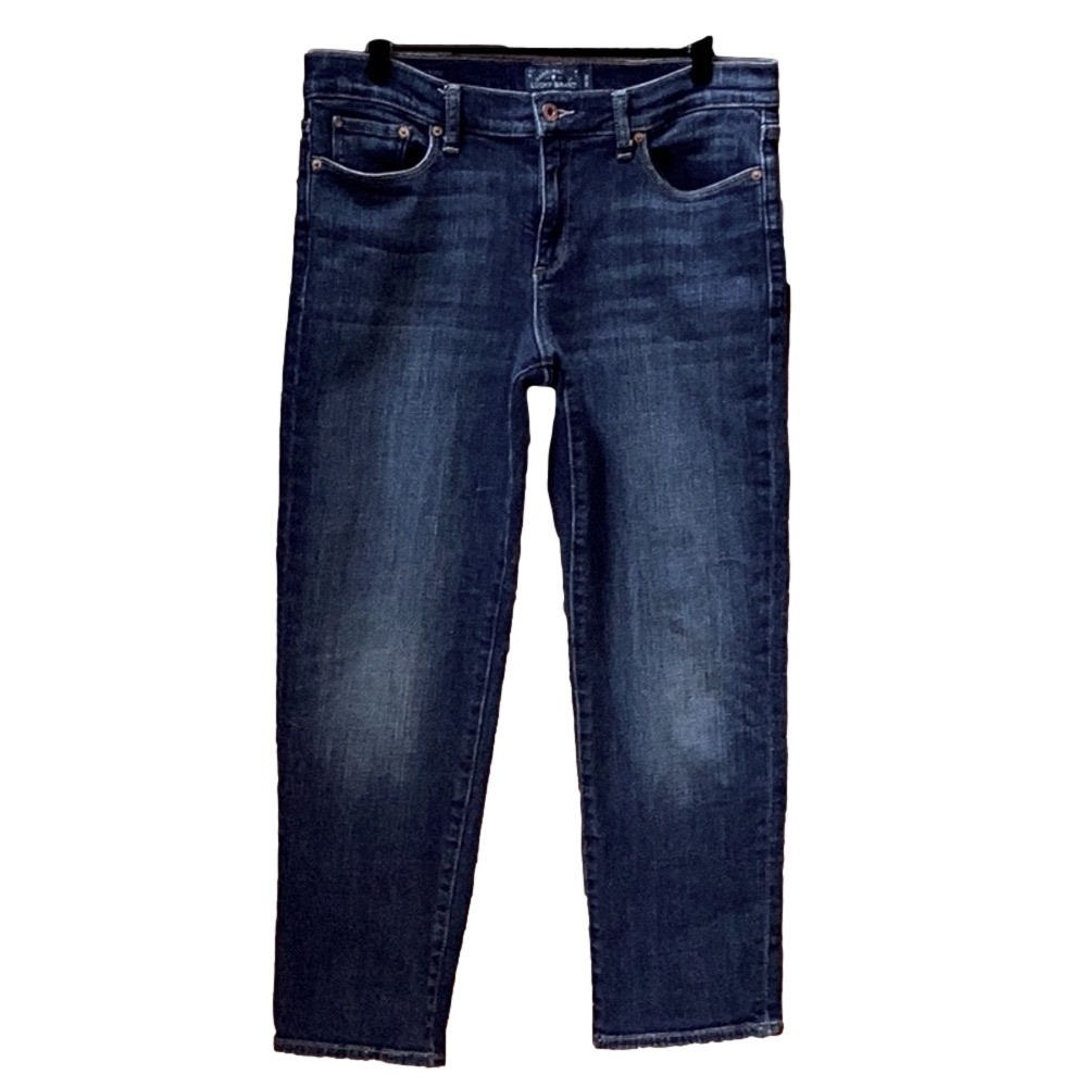 Lucky Brand sweet crop Denim blue jeans. Women’s size 32 waist